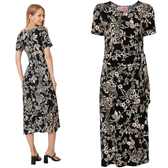 NWT JOHNNY WAS THE JANIE FAVORITE SIDE TIE KNIT DRESS Sz S - Picture 2 of 2